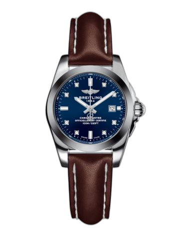 [W7234812/C965/484X/A12BA.1] Galactic 29 Stainless Steel / Horizon Blue Diamond / Calf