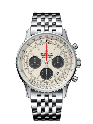 [AB0121211G1A1 (aka: AB012121.G835.450A)] Navitimer 1 B01 Chronograph 43 Stainless Steel / Silver / Bracelet