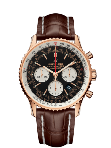 [RB012121.BG76.739P] Navitimer 1 B01 Chronograph 43 Red Gold / Black / Brown Croco