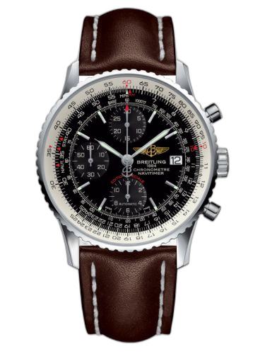 [A1332412.BF27.437X] Navitimer Heritage Stainless Steel / Black / Calf