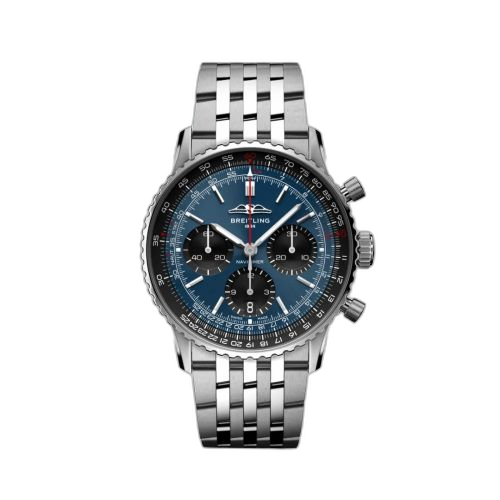 [AB0139241C1A1] Navitimer B01 Chronograph 41 Stainless Steel / Blue / Bracelet
