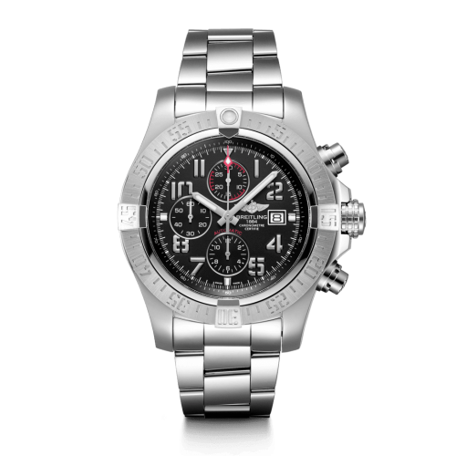 [A13371111B2A1 (aka: A1337111.BC28.168A)] Super Avenger II Stainless Steel / Volcano Black / Bracelet