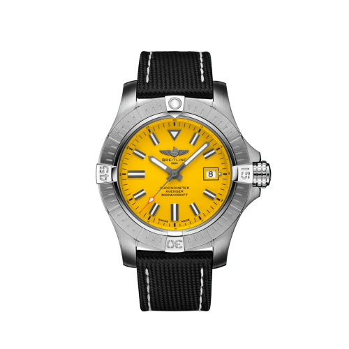 [A17319101I1X2] Avenger Automatic 45 Seawolf Stainless Steel / Yellow / Military / Folding