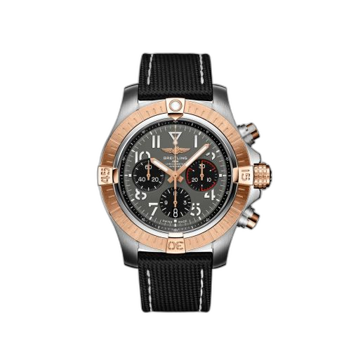 [UB01821A1B1X1] Avenger B01 Chronograph 45 Stainless Steel / Red Gold / Anthracite / Strap - Pin