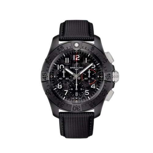 [SB0147101B1X1] Avenger B01 Chronograph 44 Night Mission / Black / Strap