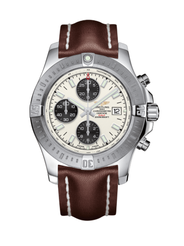 [A1338811/G804/438X/A20D.1] Colt Chronograph Automatic Stainless Steel / Stratus Silver / Calf / Folding