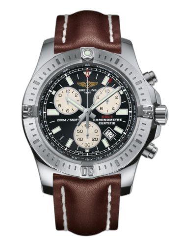 [A7338811/BD43/437X/A20BA.1] Colt Chronograph Volcano Black / Calf / Pin