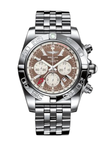 [AB041012.Q586.383A] Chronomat 47 GMT Stainless Steel / Metallica Brown / Bracelet