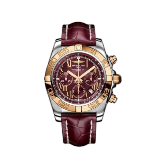 [CB011012/K523/743P] Chronomat 44 Stainless Steel / Rose Gold / Mirage Red Roman / Croco