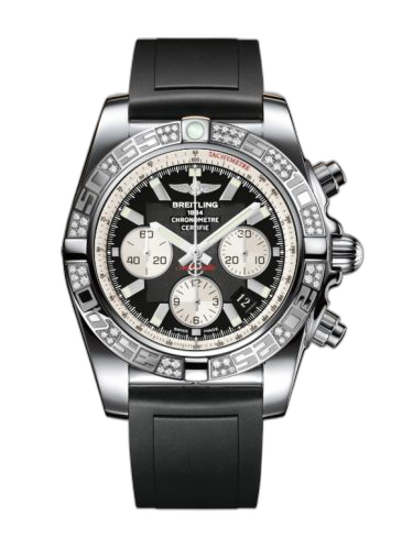 [AB0110AA.B967.131S] Chronomat 44 Stainless Steel / Diamond / Onyx Black / Rubber