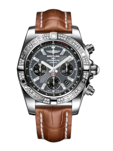 [AB0110AA.F546.737P] Chronomat 44 Stainless Steel / Diamond / Blackeye Gray / Croco