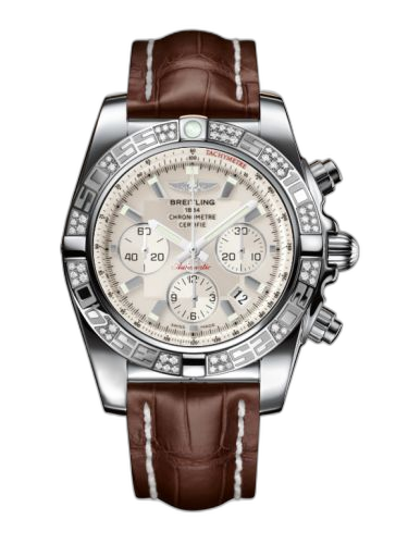 [AB0110AA.G684.739P] Chronomat 44 Stainless Steel / Diamond / Sierra Silver / Croco