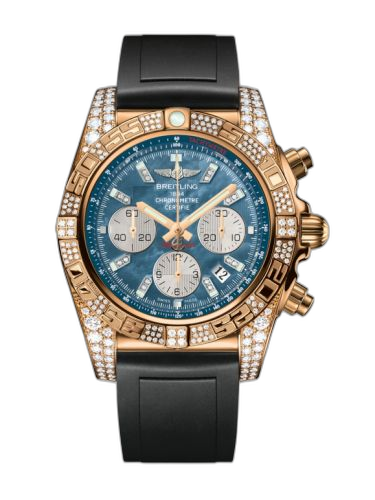 [HB0110AJ.BC53.134S] Chronomat 44 Rose Gold Diamondworks / Black Pearl Diamond / Rubber