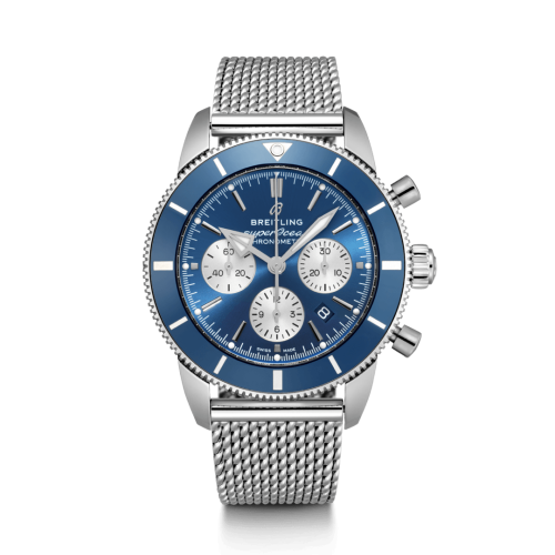 [AB0162161C1A1 (aka: AB016216.CA07.154A)] Superocean Heritage II B01 Chronograph 44 Stainless Steel / Blue / Bracelet