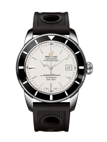 [A1732124.G717.200S] Superocean Heritage 42 Stainless Steel / Black / Stratus Silver / Rubber