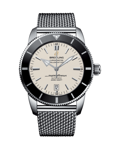 [AB202012/G828/152A] Superocean Heritage II 46 Stainless Steel / Black / Silver / Bracelet