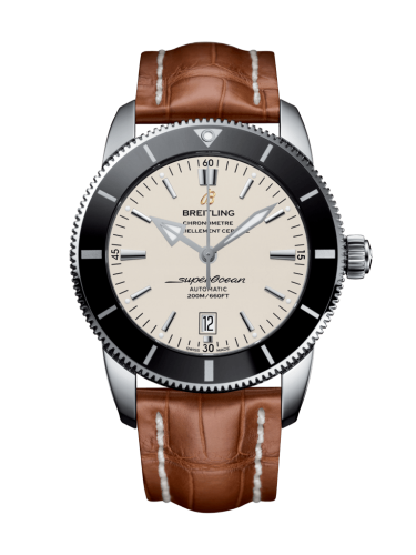 [AB202012/G828/755P/A20D.1] Superocean Heritage II 46 Stainless Steel / Black / Silver / Croco / Folding