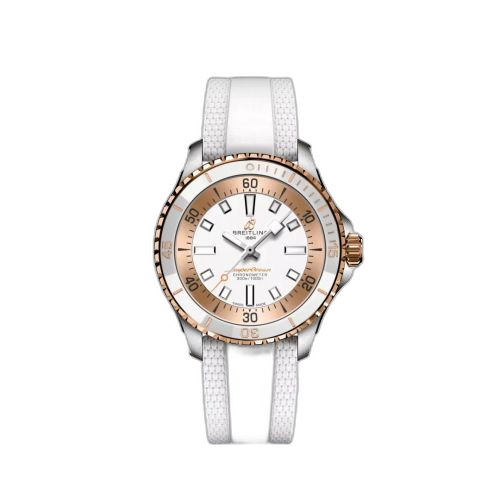 [U173771A1A1S1] SuperOcean Automatic 36 Stainless Steel - Red Gold / White / USA