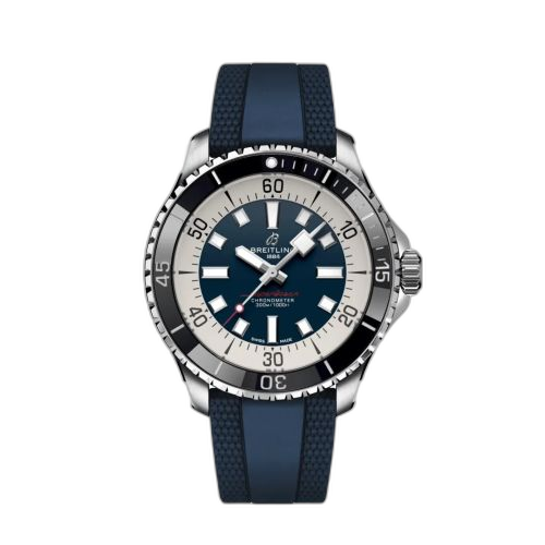 [A17376211C1S1] SuperOcean Automatic 44 Stainless Steel / Blue / Rubber
