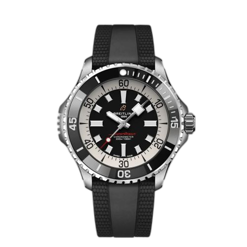[A17378211B1S1] SuperOcean Automatic 46 Stainless Steel / Black / Rubber