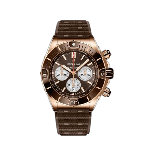 [RB0136E31Q1S1] Super Chronomat B01 44 Red Gold / Brown / Rubber Rouleaux