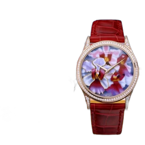 [5077/100R-040] Calatrava 5077 Rose Gold / Orchids