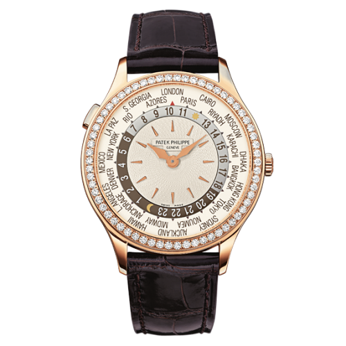 [7130R-001] World Time 7130 Rose Gold / Silver / Hong Kong