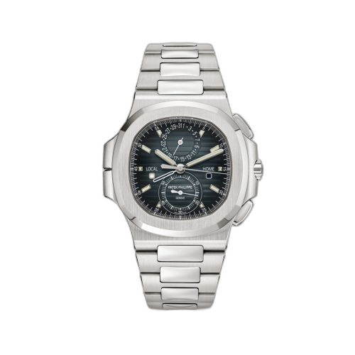 [5990/1A-011] Nautilus Travel Time Stainless Steel / Blue