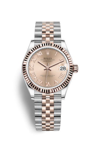[278271-0006] Datejust 31 Stainless Steel/ Rose Gold / Fluted / Rose - Roman / Jubilee