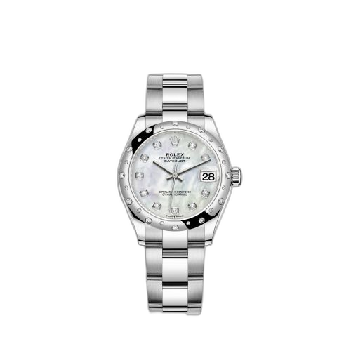 [278344RBR-0005] Datejust 31 Stainless Steel Domed Diamond / Oyster / MOP