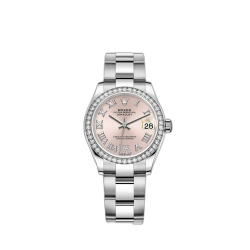 [278384rbr-0027] Datejust 31 Stainless Steel Diamond / Oyster / Pink - Roman