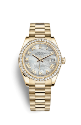 [178288-0025] Datejust 31 Yellow Gold Diamond / President / MOP Roman