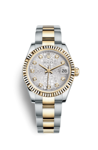 [178273-0010] Datejust 31 Rolesor Yellow Fluted / Oyster / Silver Computer