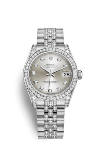 [178159-0007] Datejust 31 White Gold Diamond / Jubilee Diamond / Silver Diamond
