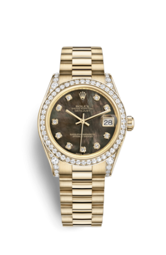 [178158-0051] Datejust 31 Yellow Gold Diamond / President / Black MOP