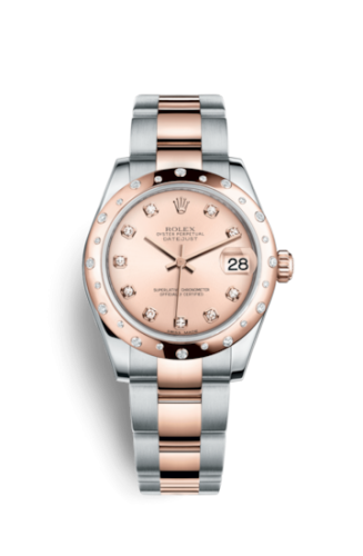 [178341-0017] Datejust 31 Rolesor Everose Domed Diamond / Oyster / Pink Diamond