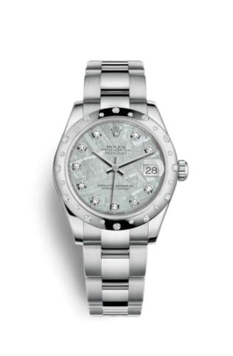 [178344-0066] Datejust 31 Stainless Steel Domed Diamond / Oyster / Meteorite
