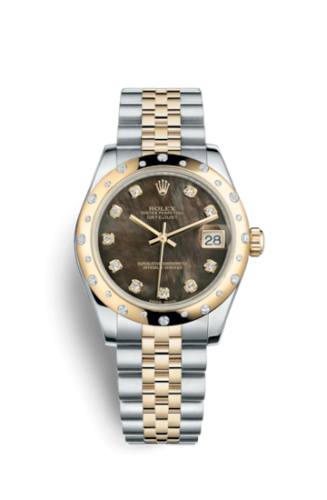 [178343-0010] Datejust 31 Rolesor Yellow Domed Diamond / Jubilee / Black MOP