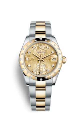 [178343-0019] Datejust 31 Rolesor Yellow Domed Diamond / Oyster / Champagne Computer