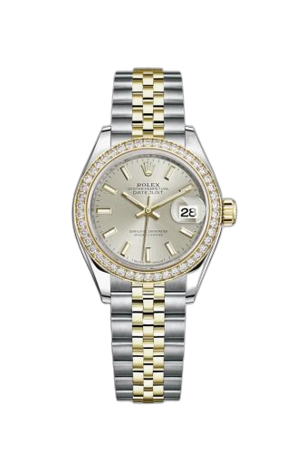 [279383rbr-0017] Lady-Datejust 28 Rolesor Yellow Diamond / Jubilee / Silver