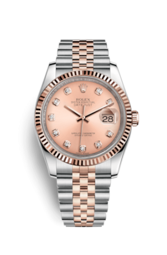 [116231-0057] Datejust 36 Rolesor Everose Fluted / Jubilee / Pink Diamonds