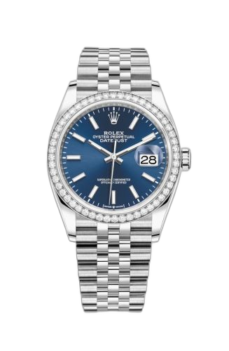 [126284RBR-0009] Datejust 36 Stainless Steel / Diamond / Blue / Jubilee