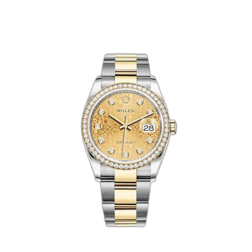 [126283RBR-0020] Datejust 36 Stainless Steel / Yellow Gold / Diamond / Champagne - Computer / Oyster