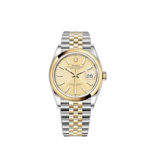 [126203-0039] Datejust 36 Stainless Steel / Yellow Gold / Smooth / Golden - Fluted / Jubilee