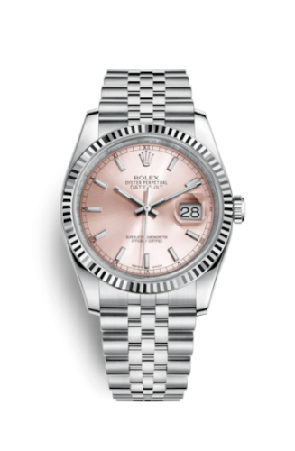 [116234-0108] Datejust 36 Stainless Steel Fluted / Jubilee / Pink