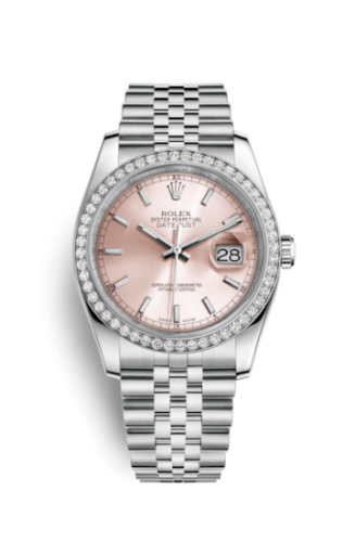 [116244-0050] Datejust 36 Stainless Steel Diamond / Jubilee / Pink