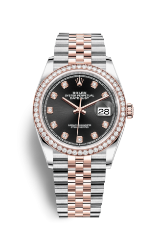 [126281RBR-0007] Datejust 36 Stainless Steel / Everose / Diamond / Black Diamond / Jubilee