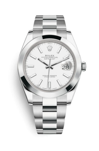 [126300-0005] Datejust 41 Stainless Steel Smooth / Oyster / White