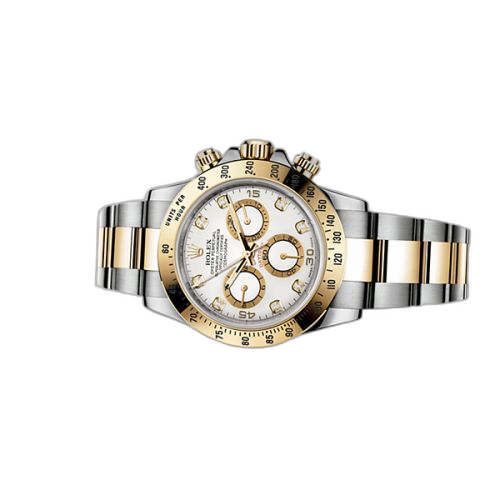 [116523-0057] Daytona Rolesor White Diamond