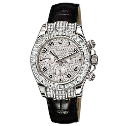 [116599tbr-0003] Daytona White Gold Diamond Strap Arab